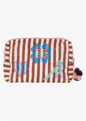 Rosea cosmetic bag Brown Stripes Sissel Edelbo 